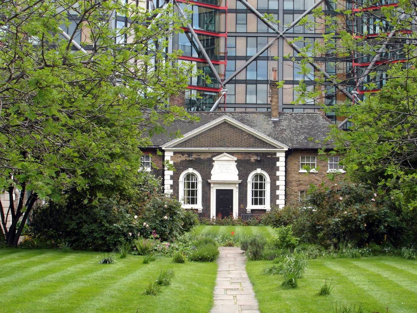 <p>Hopton Almshouses - perhaps a precursor to specialist homes. Image credit Reading Tom.&nbsp;</p>